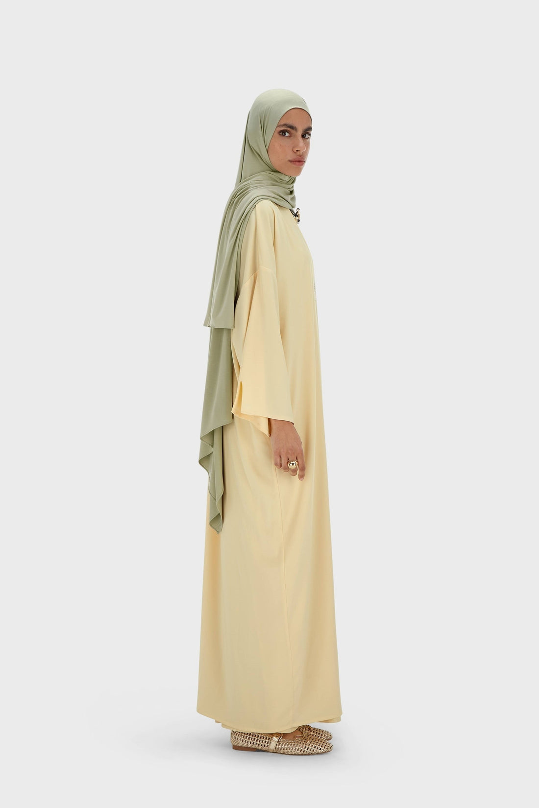 Tissé Abaya Régulier | Sorbet