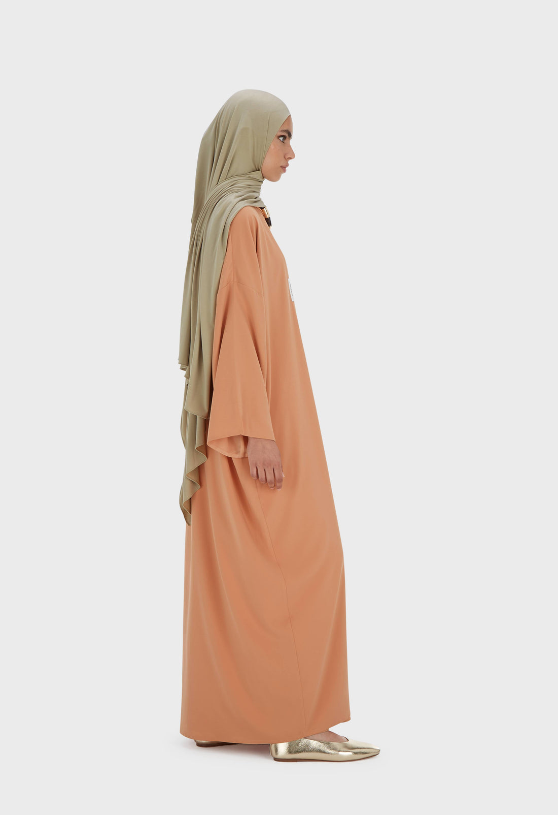 Sleeveless Tissé Robe Court | Pastel Orange
