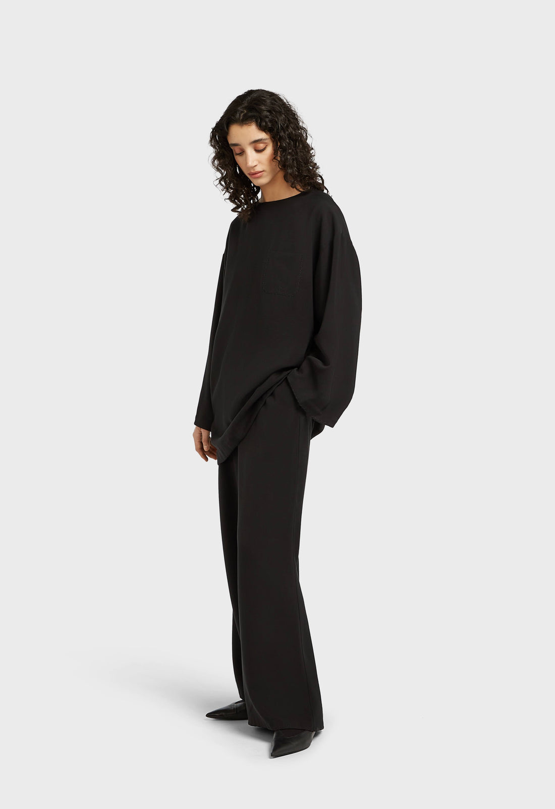 Doux Tissé Tailored Pantalon | Black