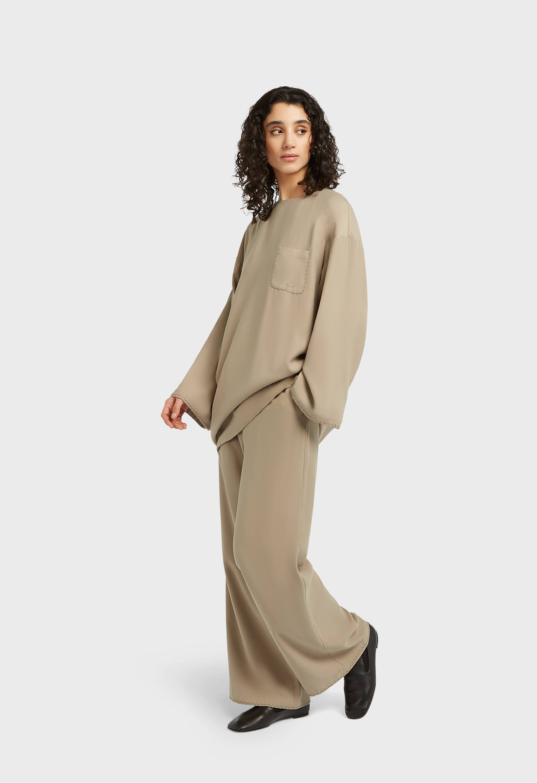 Doux Tissé Tailored Pantalon | Mocha