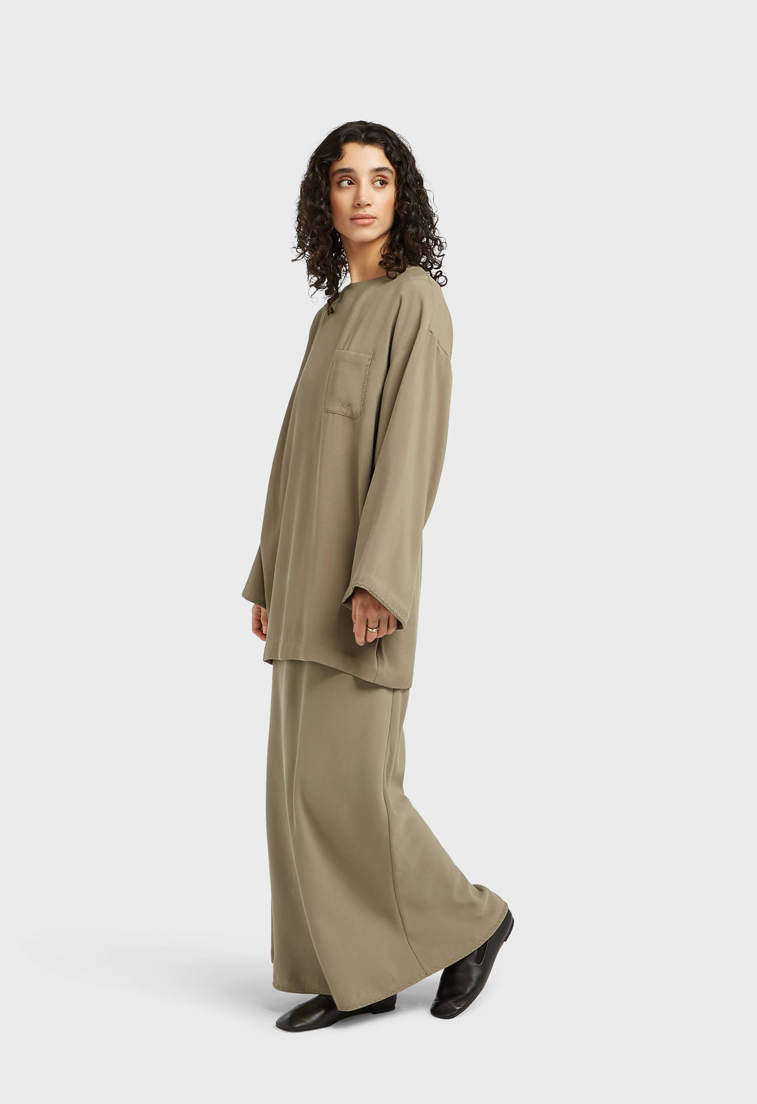 Doux Tissé Tailored Jupe | Desert Brown