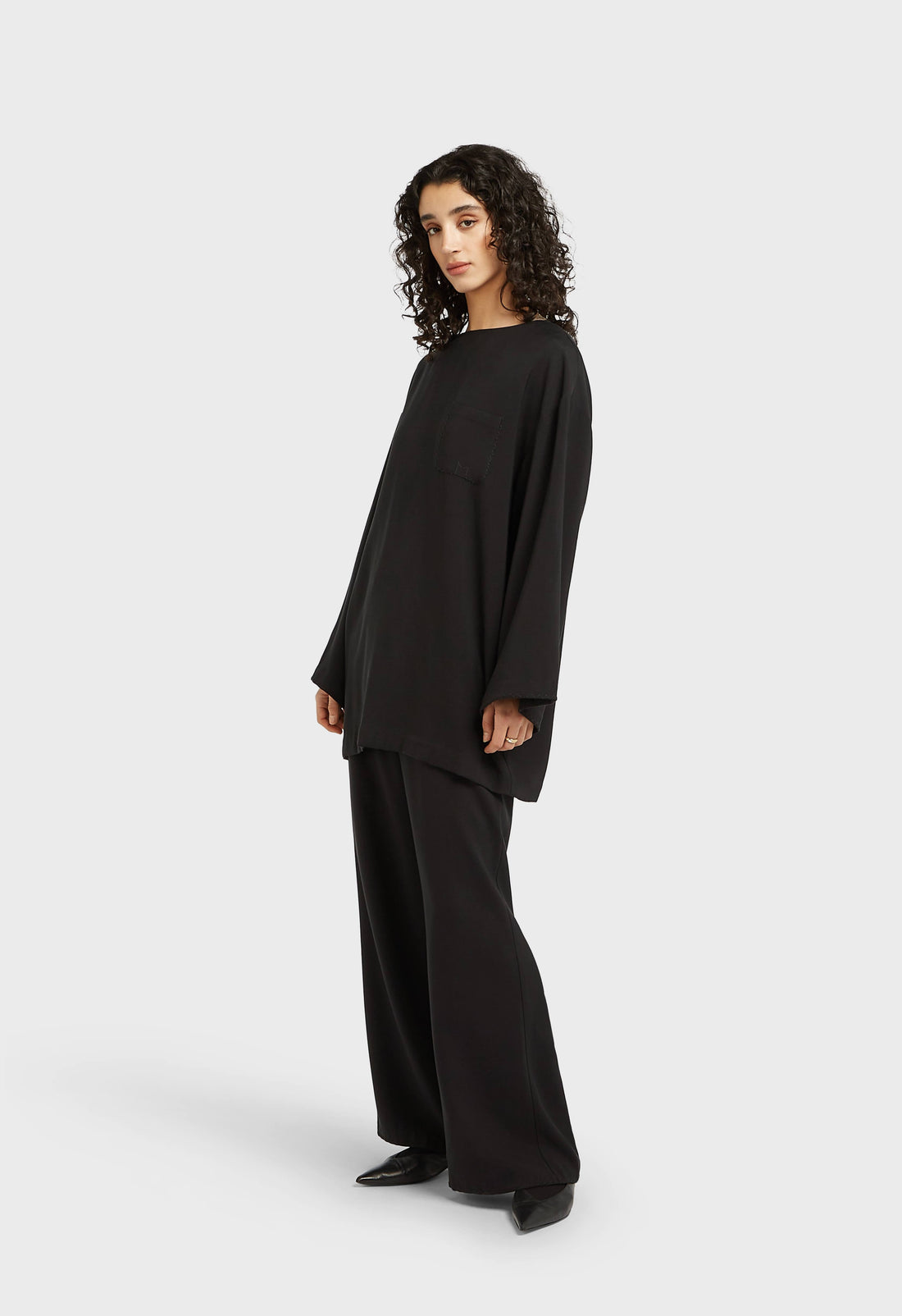 Doux Tissé Tailored Haut | Black