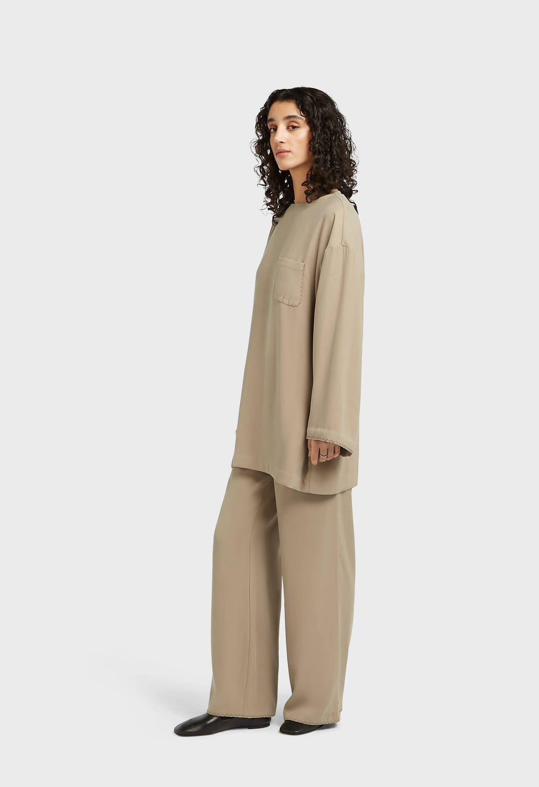 Doux Tissé Tailored Haut | Mocha