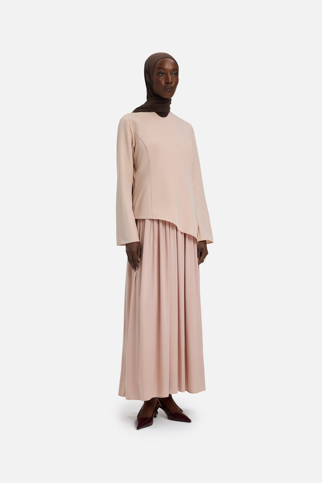 Doux Curved Tailored Robe | Dark Rose