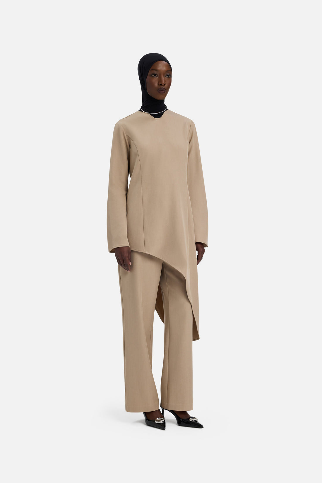 Doux Curved Tailored Haut | Mocha
