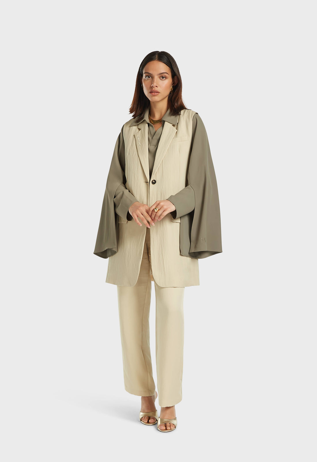 Structured Gilet | Brown Rice