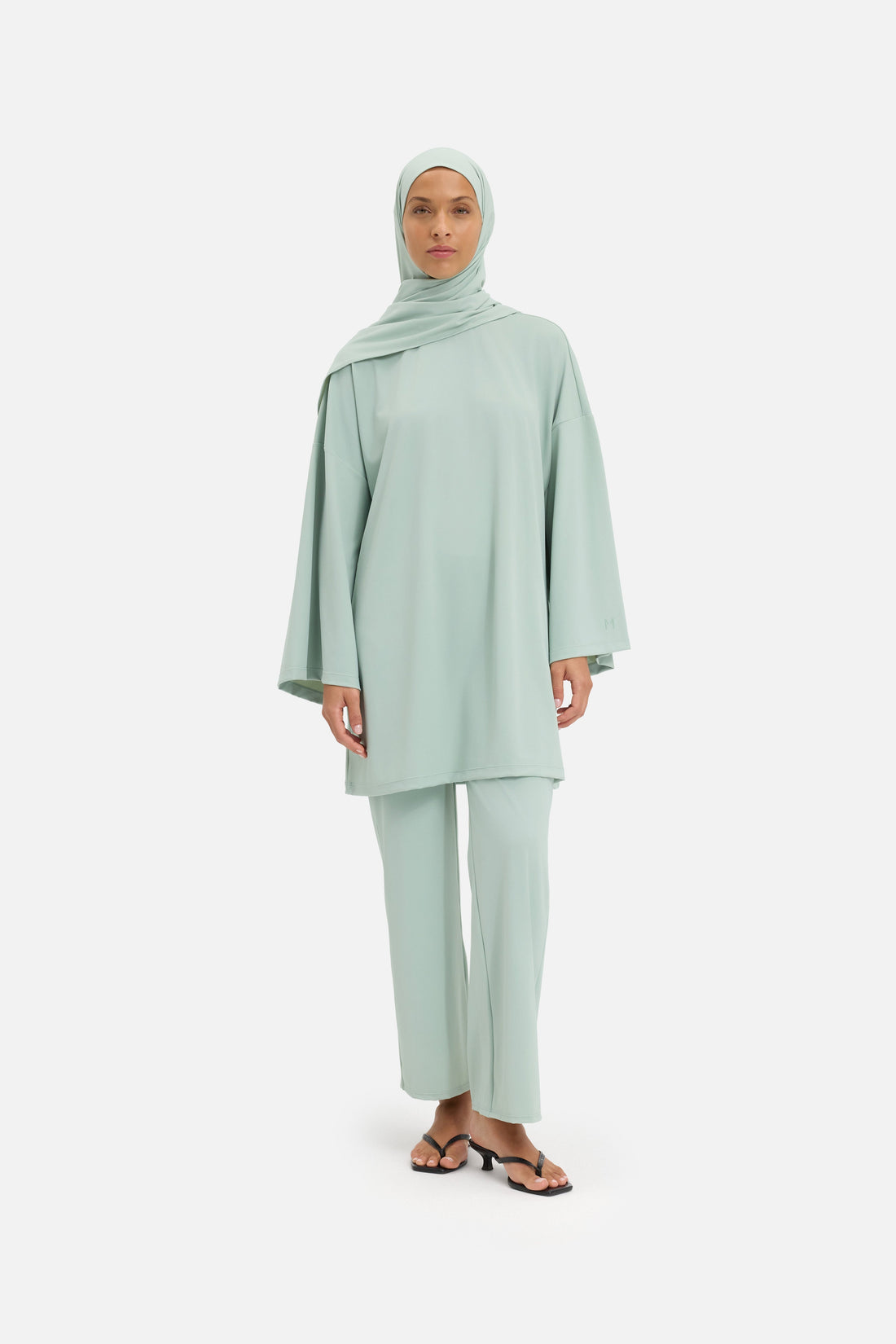 T-Chemise Haut de Bain | Aqua Gray