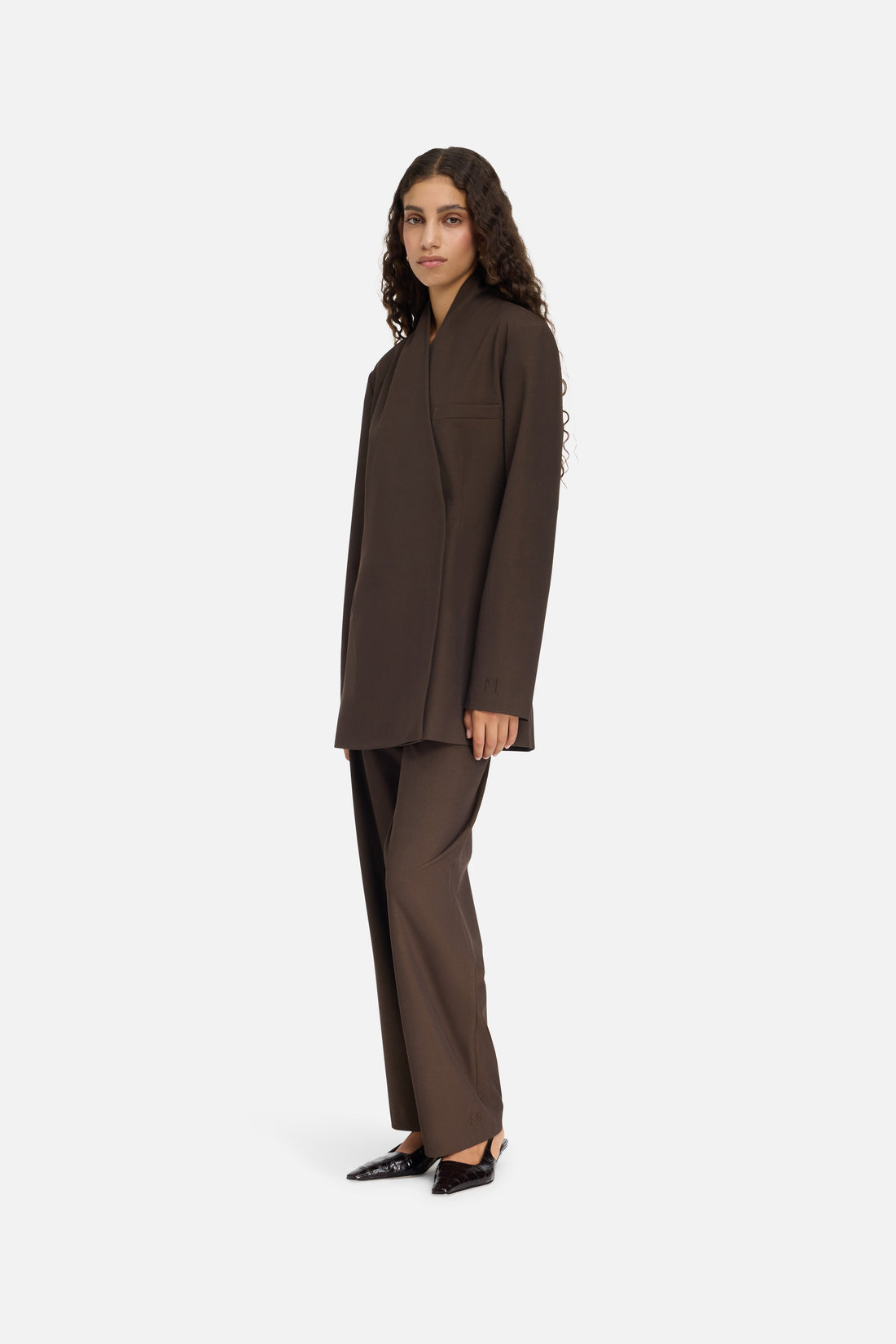 Tailored Oversize Blazer | Dark Brown