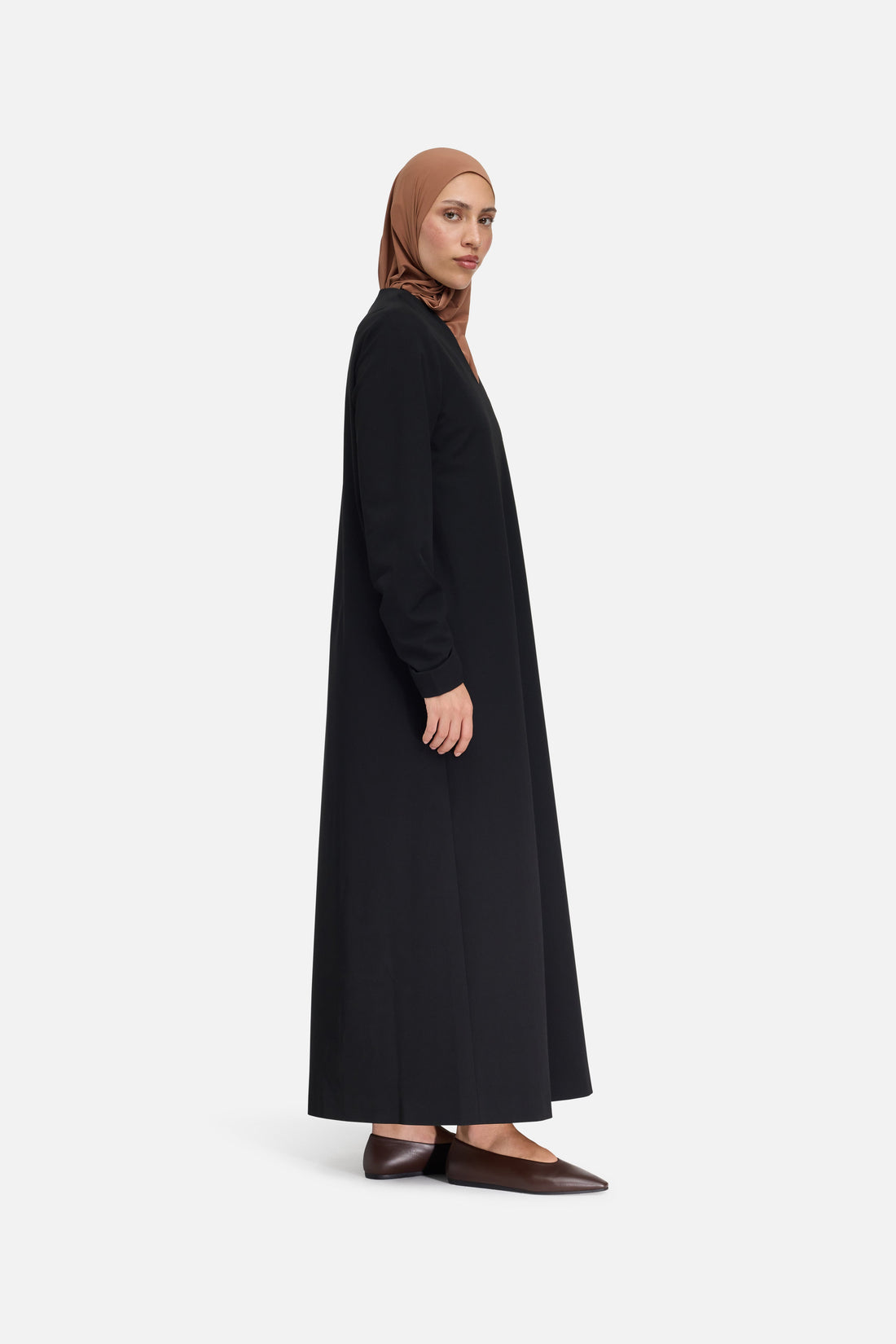 Tailored Col en V Robe | Black