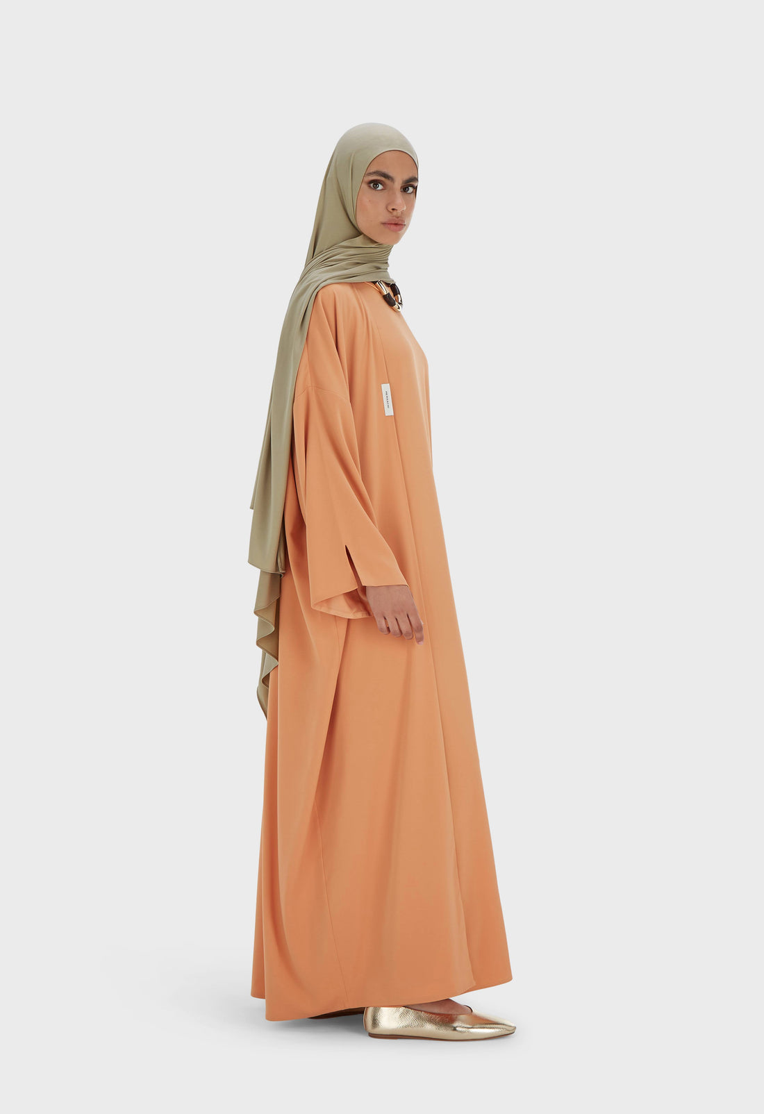 Tissé Abaya Régulier | Pastel Orange