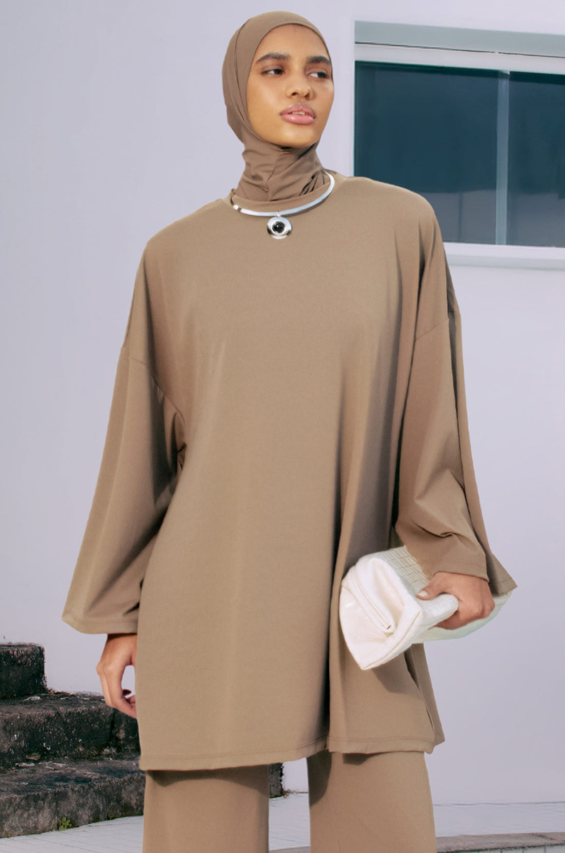 T-Chemise Haut de Bain | Brown Clay