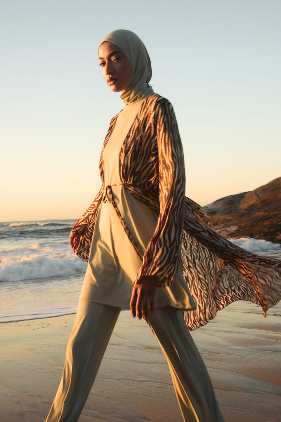 Beach Cover Up | Brown Zebra