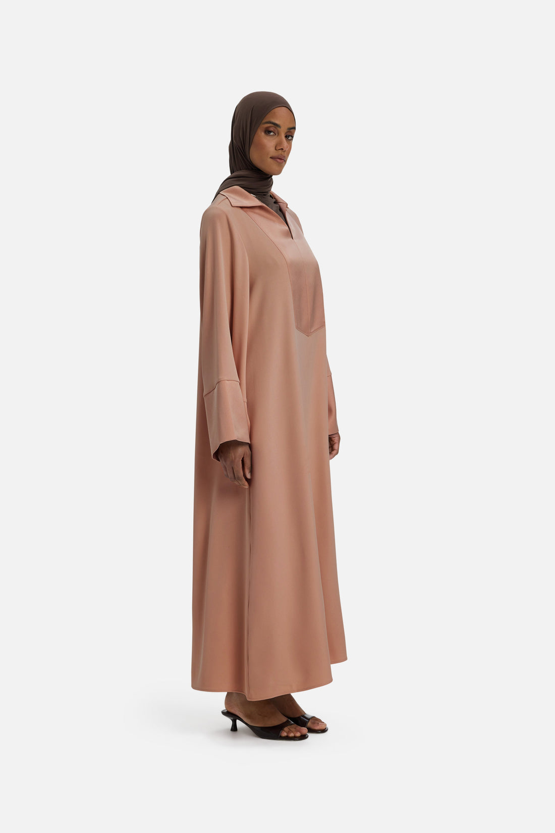 Robe Caftan Court | Soft Bordeaux